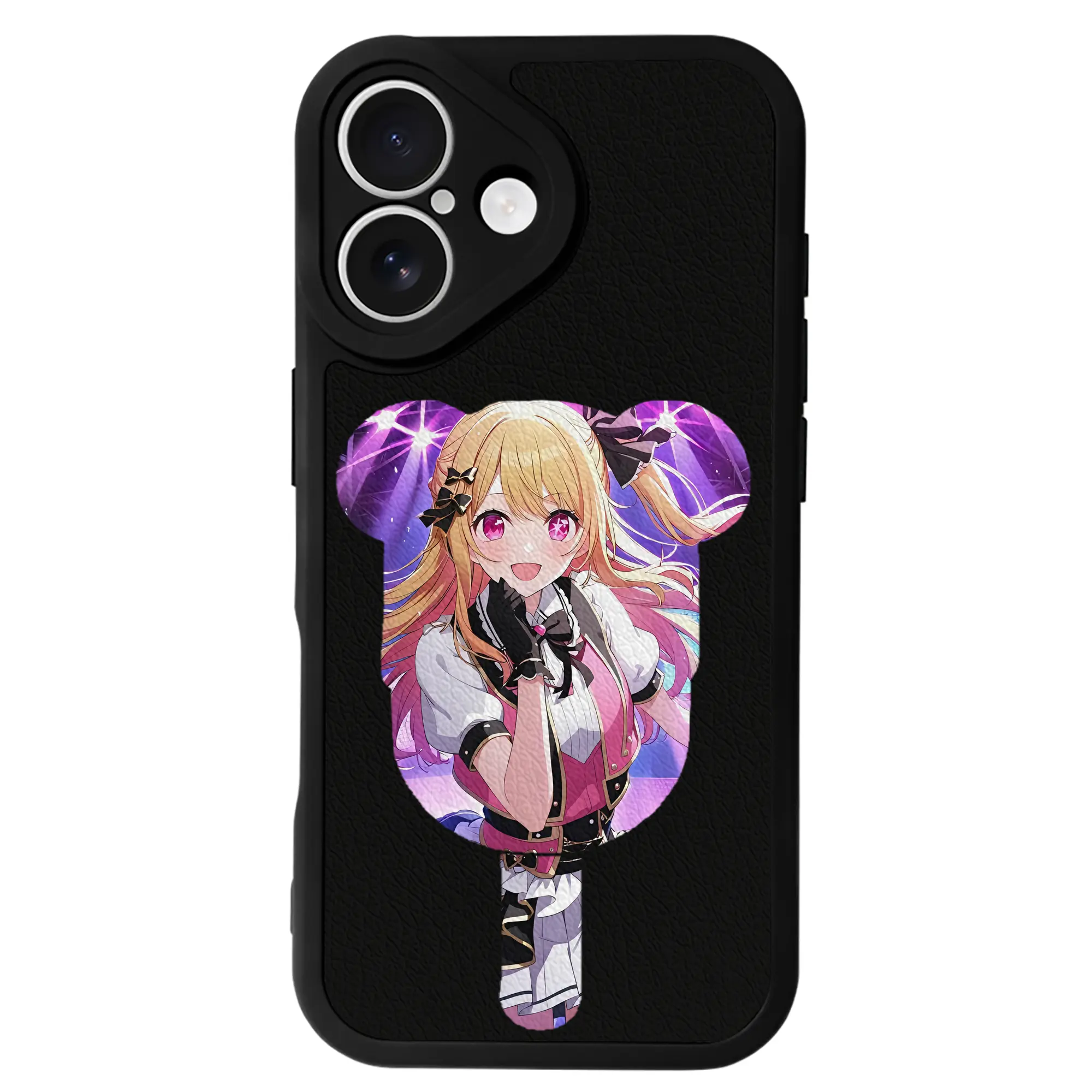 推しの子 グッズ,星野ルビー - IPhone 16シリーズ対応 ・ シリコンスマホケース ・ レザー調 ・ 高精度フィット ・ 耐衝撃 ・ ワイヤレス充電対応 ・ 精密カット